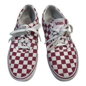 Vans Red and White Checkered Sneakers EUC